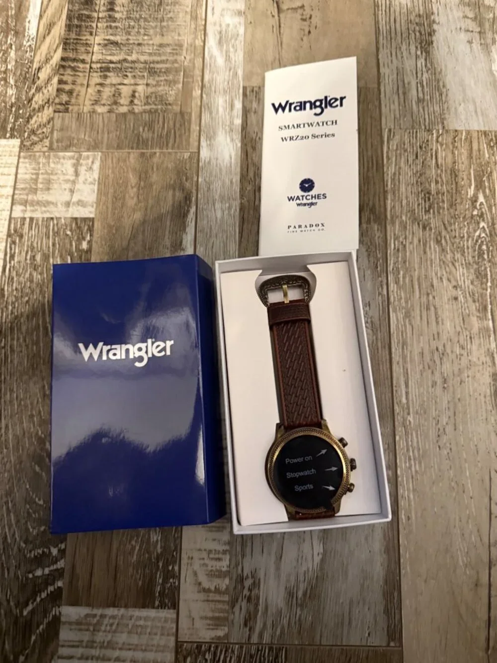 Wrangler WRZ20 Smartwatch With Leather Strap Sports Mode & Stopwatch Gold-Tone